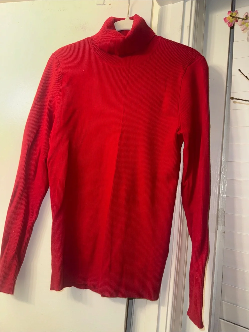Lauren Ralph Lauren Red Ribbed Turtleneck Sweater - Men